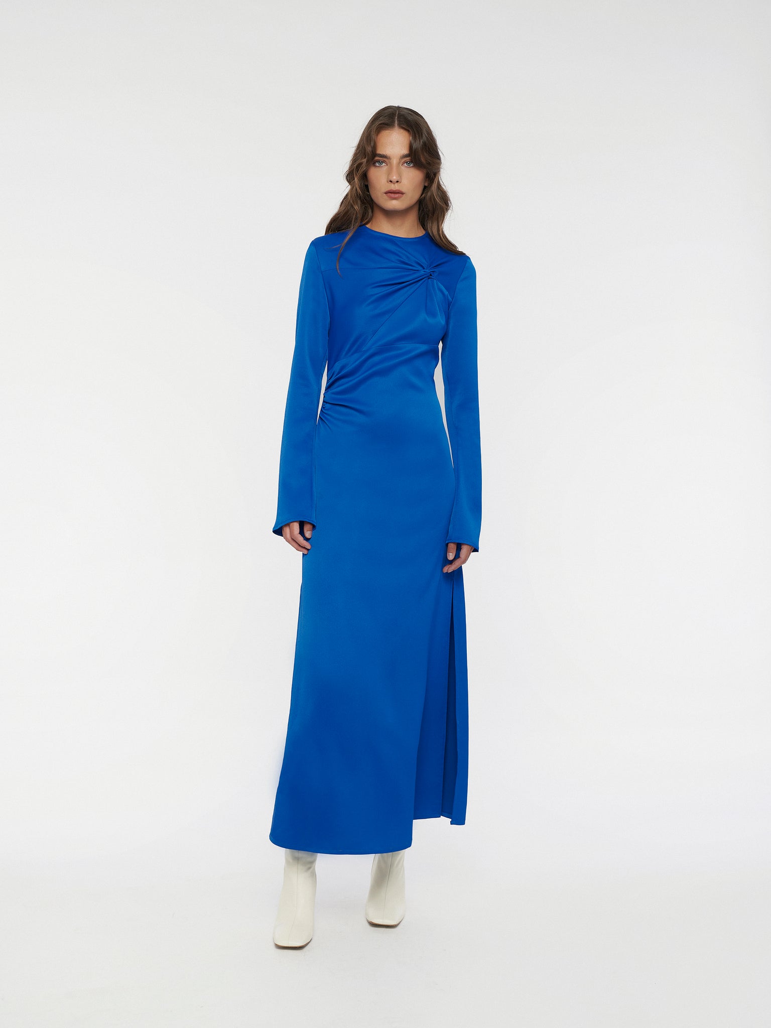 ESCAPADE twisted dress - cobalt blue