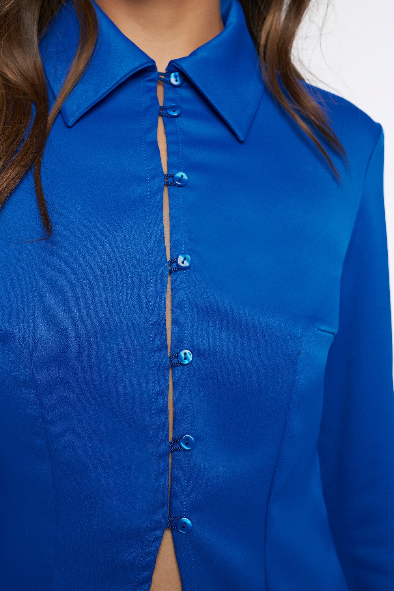 MIDNIGHT sleek shirt - cobalt blue