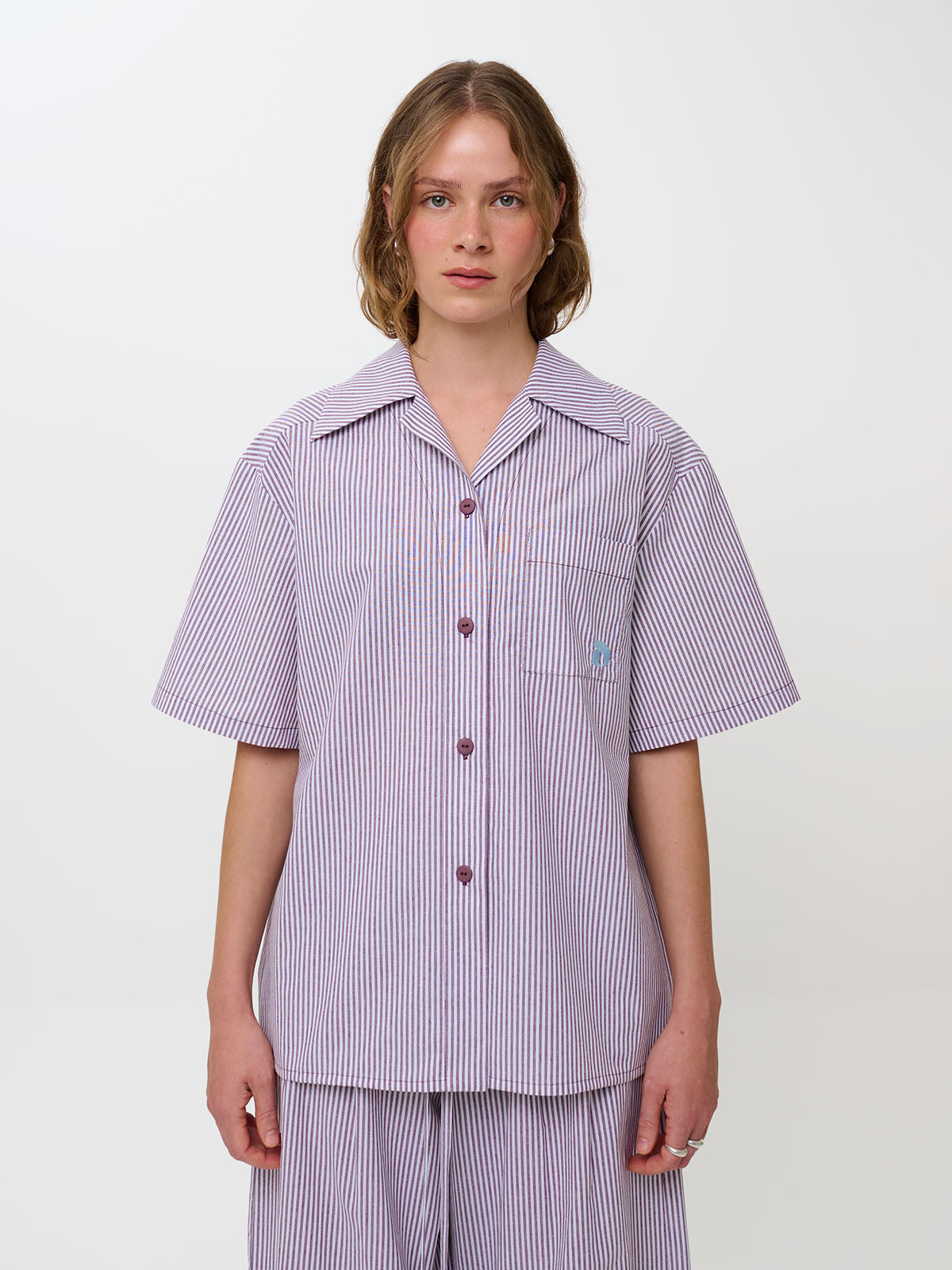 PILLOWTALK SHORT SLEEVE PJ SHIRT - BERRY