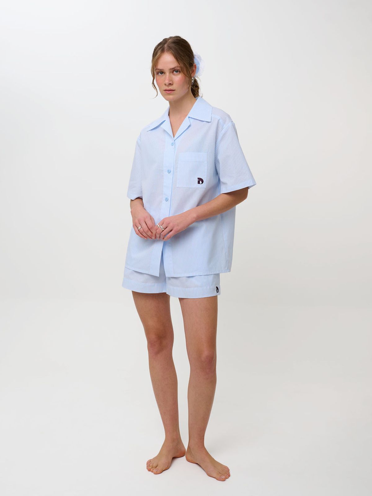 PILLOWTALK SHORT PJ SET - POWDER BLUE