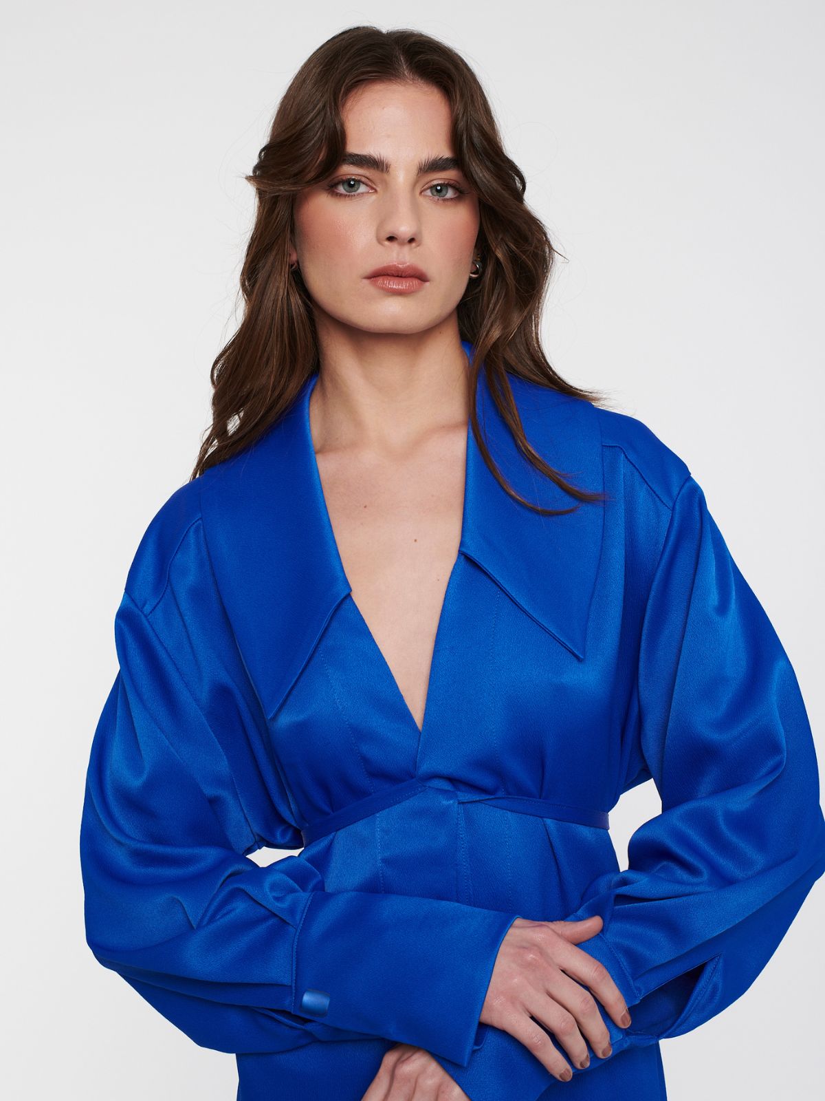 ALLEGRA blouse - cobalt blue