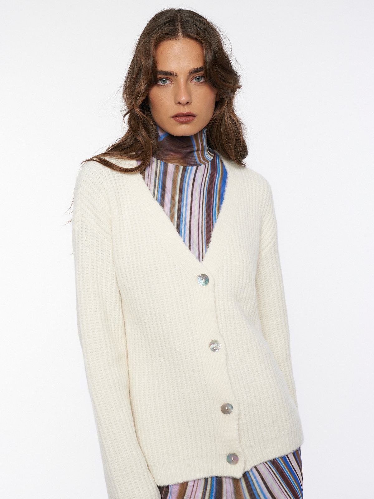 SEATTLE knit cardigan - off-white