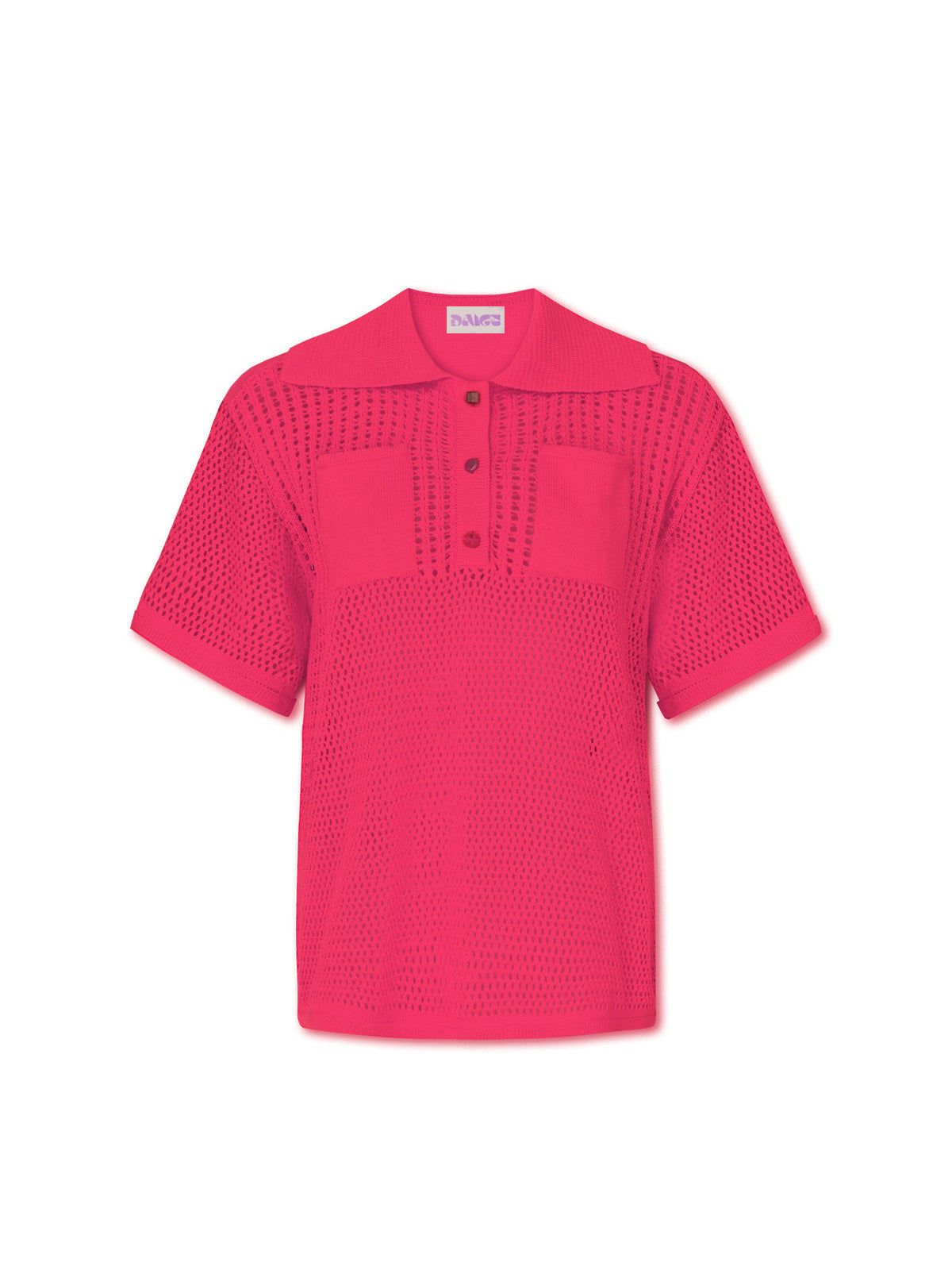 CRIMSON knit polo shirt - bold berry