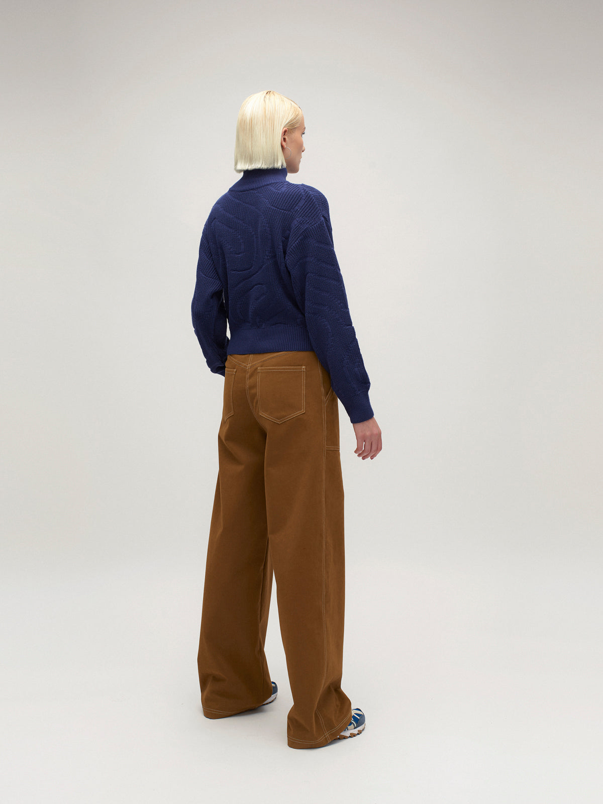 RIPPLE knit sweater - navy