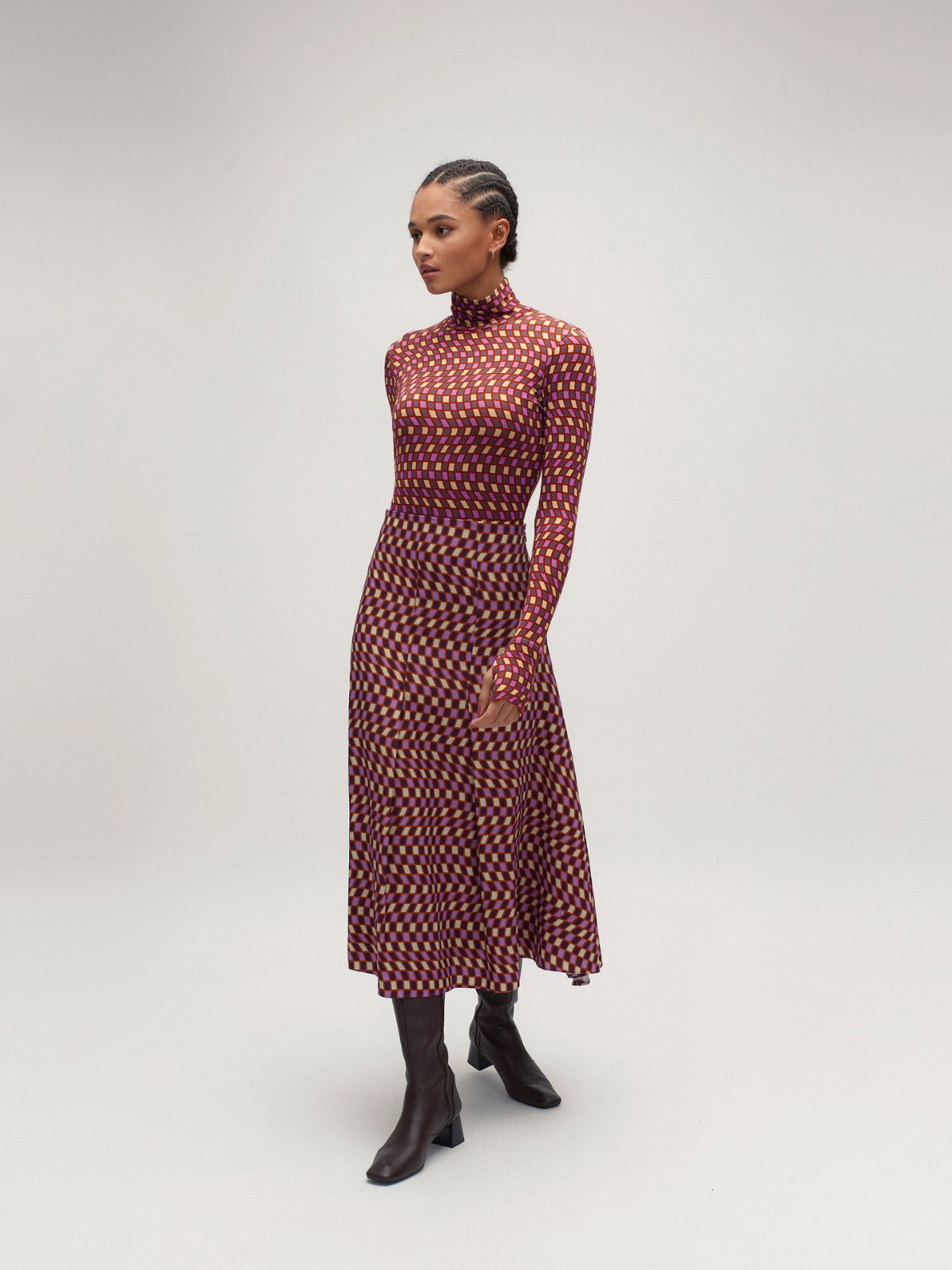 MULBERRY turtleneck - checkered